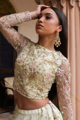 Mint Embroidered Top Bottom SetDSC05288