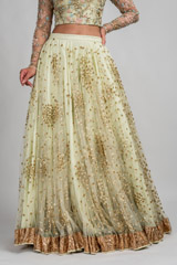 Mint Embroidered Top Bottom Set_DSC7941