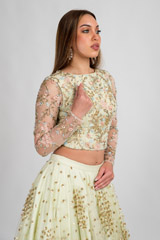 Mint Embroidered Top Bottom Set_DSC7949-Edit