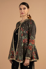 Black Embellished Pants SareeDSC01411