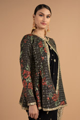 Black Embellished Pants SareeDSC01414