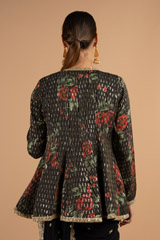 Black Embellished Pants SareeDSC01415