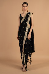 Black Embellished Pants SareeDSC01417