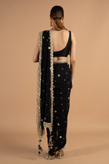 Black Embellished Pants SareeDSC01419