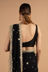 Black Embellished Pants SareeDSC01420