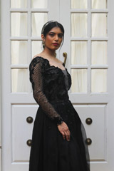 BLACK ORGANZA GOWN WITH KATDANA WORKIMG_4904