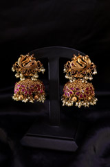 Golden Duck Motif Earrings
