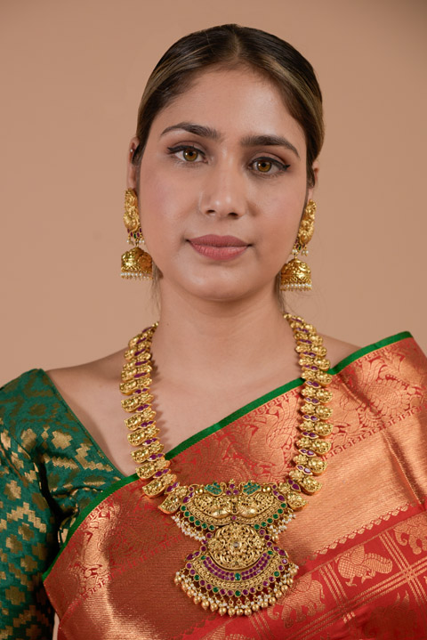 Golden Meenakari Work Necklace Set
