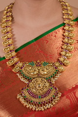 Golden Meenakari Work Necklace Set_DTR3678