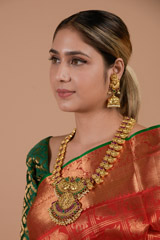 Golden Meenakari Work Necklace Set_DTR3680