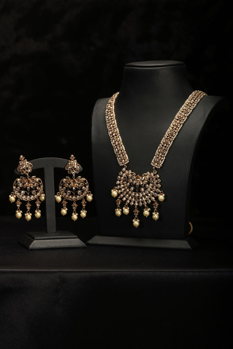 Long Golden Necklace Set