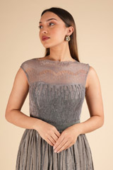 Grey Embellished GownDSC01974