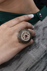 Golden Oxidised Ring_SUB1429