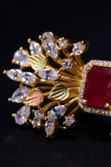 Pink and White Stone RingIMG_0394