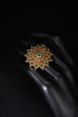 Green Stone Embedded Ring1597_video