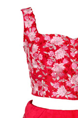 Red Embroidered Lehenga5