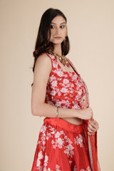 Red Embroidered Lehenga_DSC6292