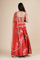 Red Embroidered Lehenga_DSC6293