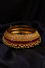Gold and Red Bangles
