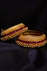 Gold and Red Bangles