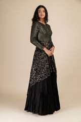 Black Embroidered Top Bottom Set_DSC6433