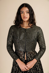 Black Embroidered Top Bottom Set_DSC6435