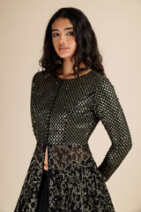 Black Embroidered Top Bottom Set_DSC6437