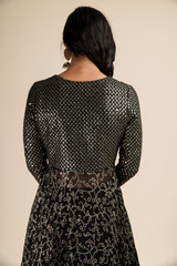 Black Embroidered Top Bottom Set_DSC6443