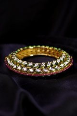 Golden Kundan Bangles