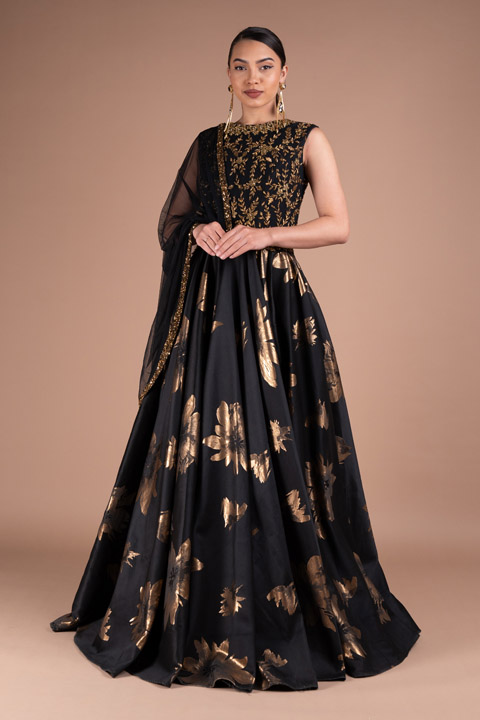 Black Embellished Gown