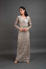 Silver Embellished Gown