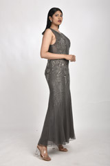 Grey Embellished Gown_SUB7586