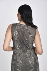 Grey Embellished Gown_SUB7596