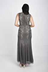 Grey Embellished Gown_SUB7598