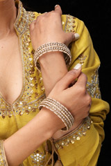 Golden Double Layer Kundan BangleIMG_1133