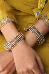 Golden Double Layer Kundan BangleIMG_1135