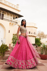 Magenta Zardosi Lehenga SetDSC05154