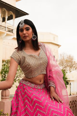 Magenta Zardosi Lehenga SetDSC05163