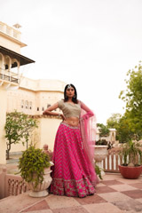 Magenta Zardosi Lehenga SetDSC05168