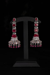 Pink and Silver Earrings