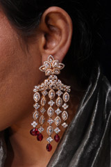 Earrings with Maroon DropsIMG_0721