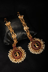 White Pearls Antique EarringsIMG_0889