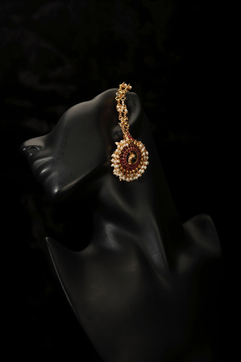 White Pearls Antique Earrings