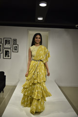Yellow Frill Saree With Ambi Print_DSC2772