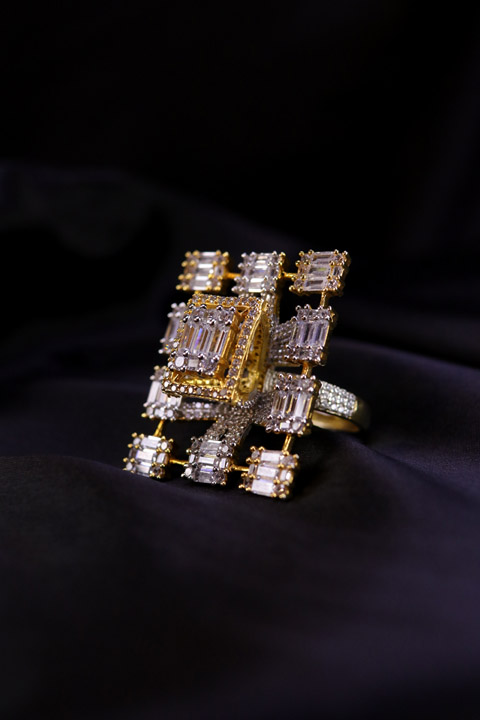 White and Golden Ring