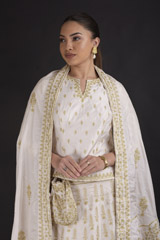 Ivory Tilla Embroidered Lehenga_DTR2568