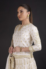 Ivory Tilla Embroidered Lehenga_DTR2572