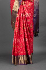 Red And Purple Silk Saree_DSC5914