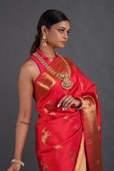 Coral Silk SareeIMG_9284