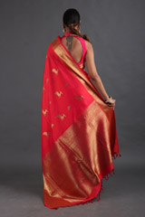 Coral Silk SareeIMG_9287
